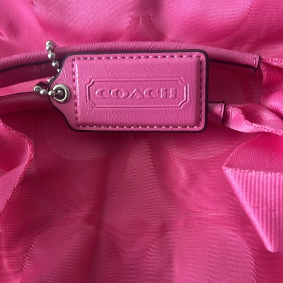 Coach F77321 Signature Nylon Medium Packable Weekender Zip Tote Hot Pink 2 Piece - Picture 5 of 8